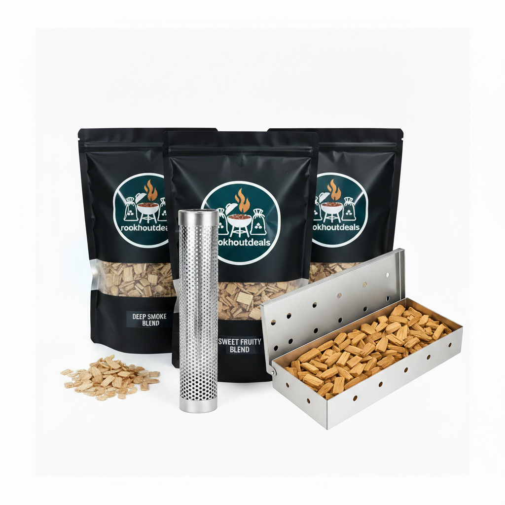 Räucherspäne Starter Set - 3x600 g + Räucherzubehör
